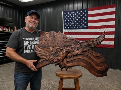 "Hands Of Freedom"  - Handcarved Wooden Art