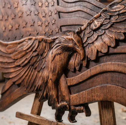 "Hands Of Freedom"  - Handcarved Wooden Art