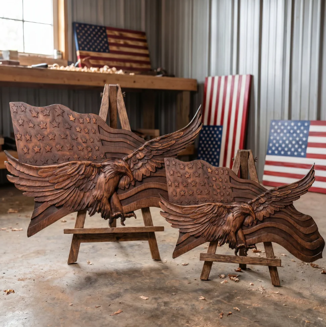 "Hands Of Freedom"  - Handcarved Wooden Art