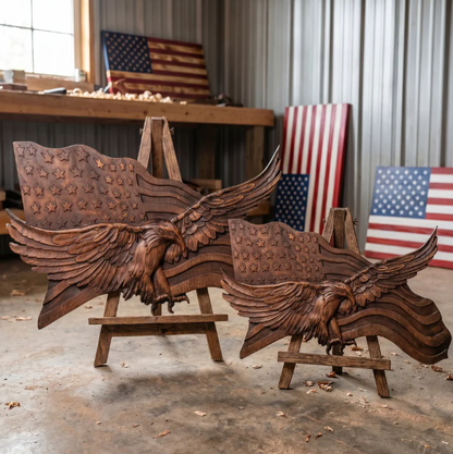 "Hands Of Freedom"  - Handcarved Wooden Art